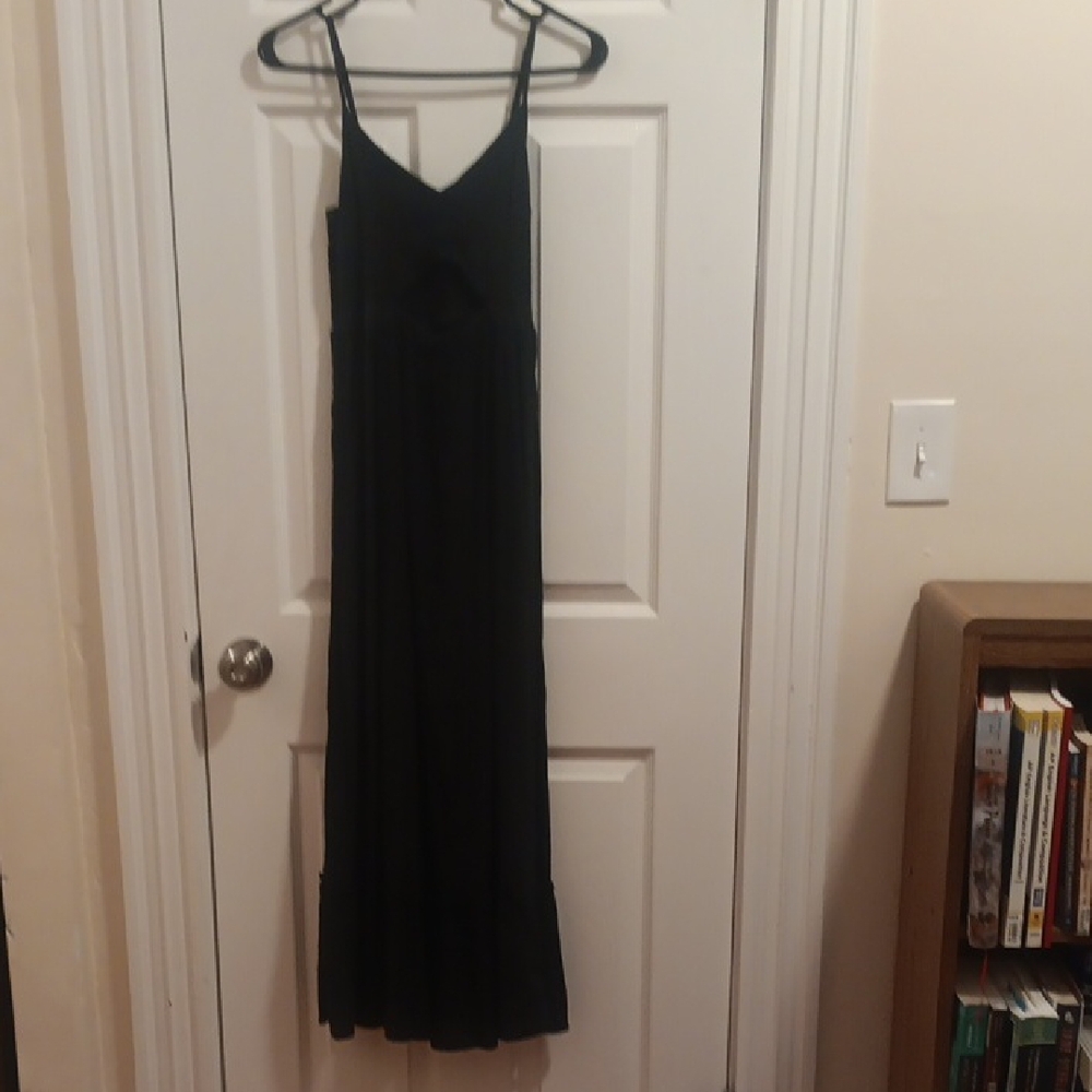Aerie Black Maxi Dresa